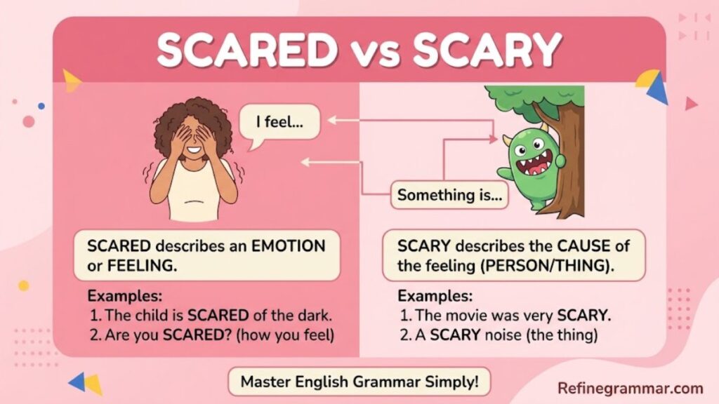 Scared vs Scary What’s the Difference