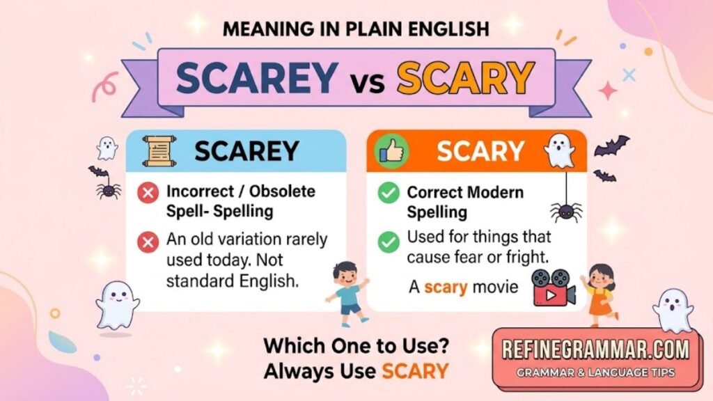 Scarey vs Scary Meaning in Plain English