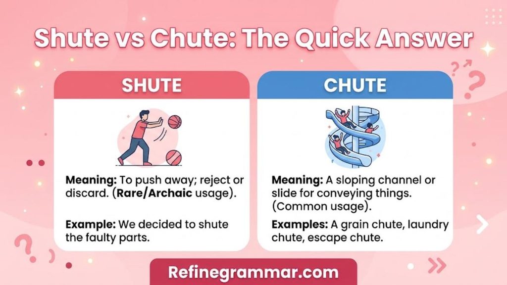 Shute vs Chute The Quick Answer