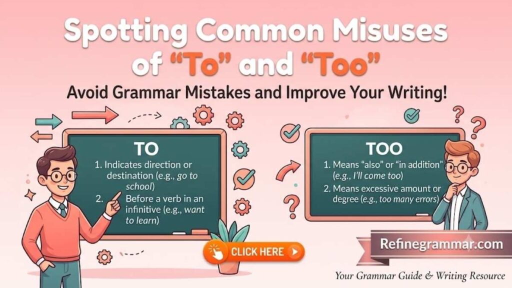 Spotting Common Misuses of To and Too