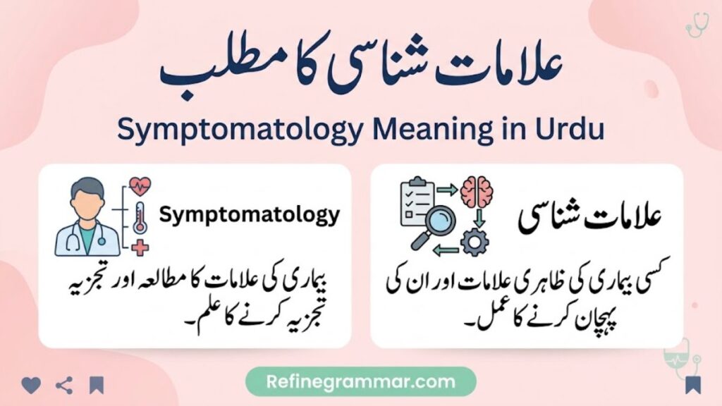Symptomatology Meaning in Urdu — a high quality, professionally captured photo.