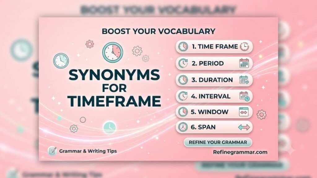 Synonyms for Timeframe or Time Frame
