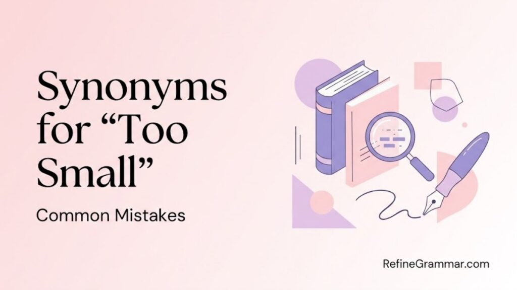 Synonyms for Too Small