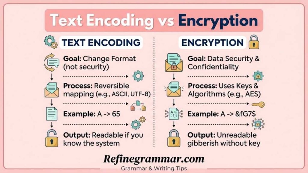 Text Encoding vs Encryption