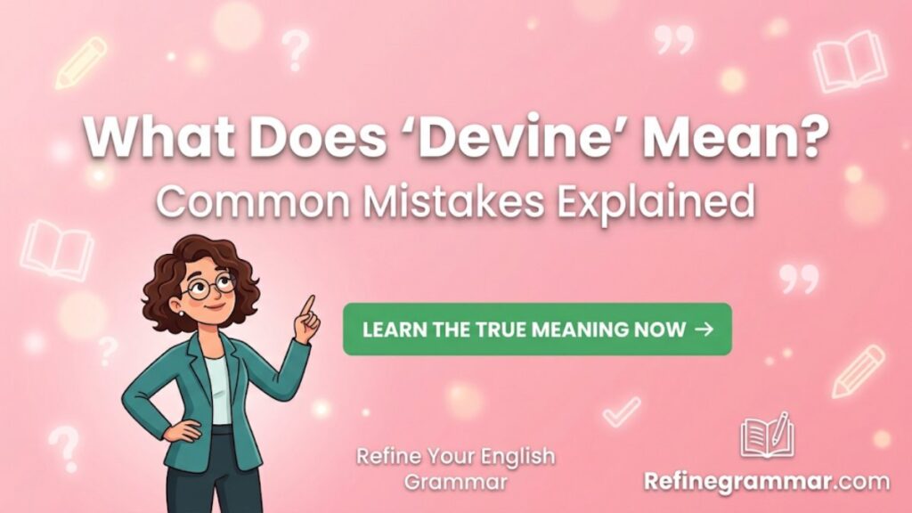 What Does "Devine" Mean? — a high quality, professionally captured photo.