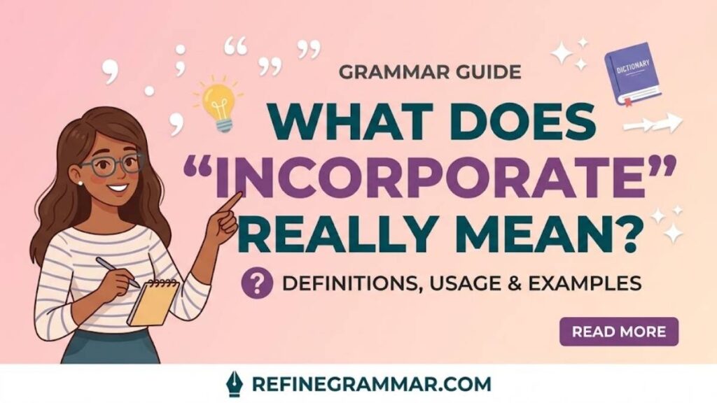 What Does “Incorporate” Really Mean