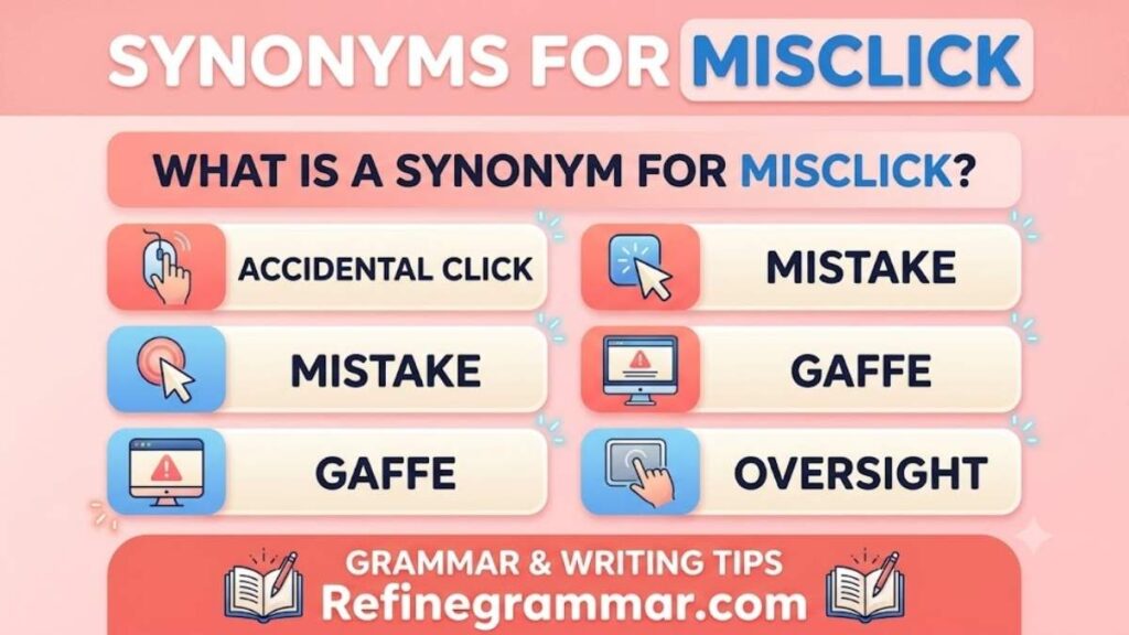 What Is a Synonym for Misclick