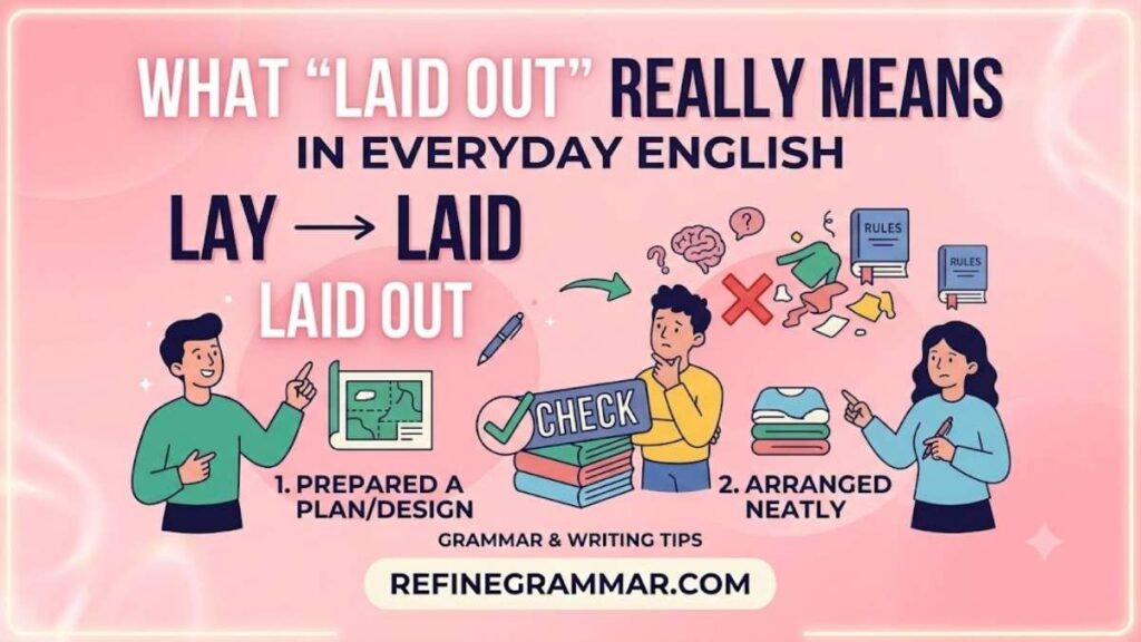What Laid Out Really Means in Everyday English