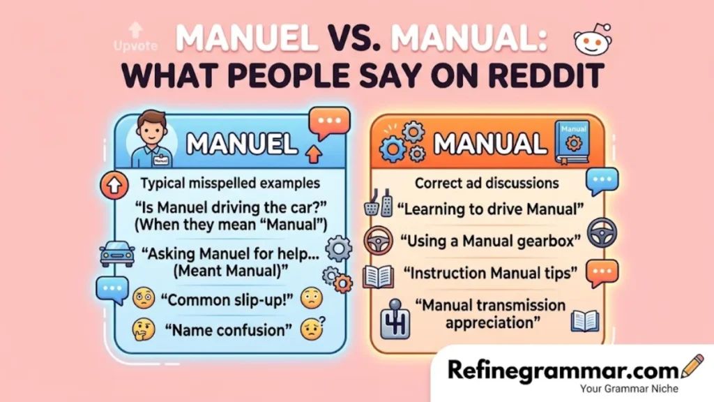 What People Say About Manuel vs Manual on Reddit