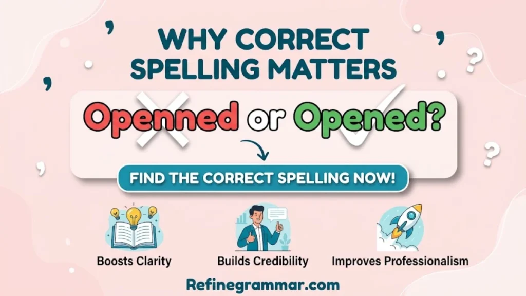 Why Correct Spelling Matters Openned or Opened