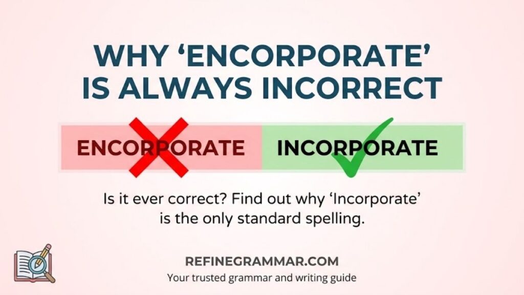 Why “Encorporate” Is Always Incorrect