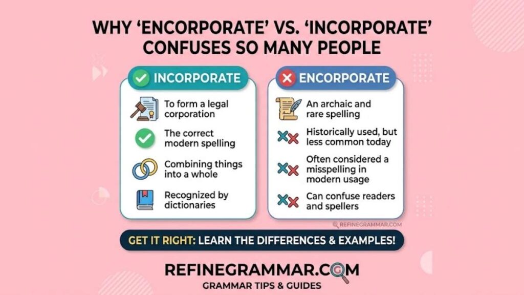 Why Encorporate vs Incorporate Confuses So Many People