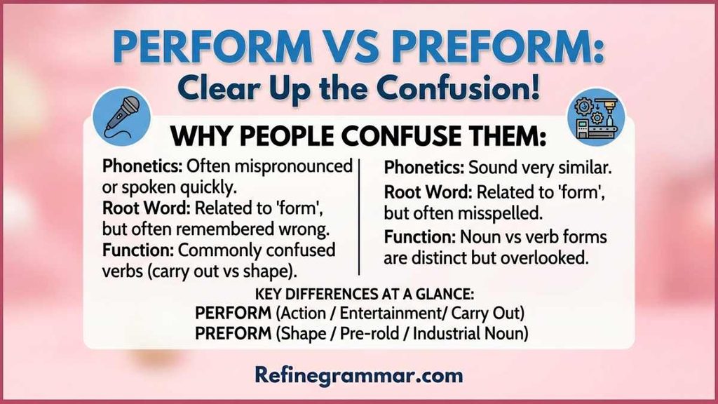 Why People Confuse Preform or Perform