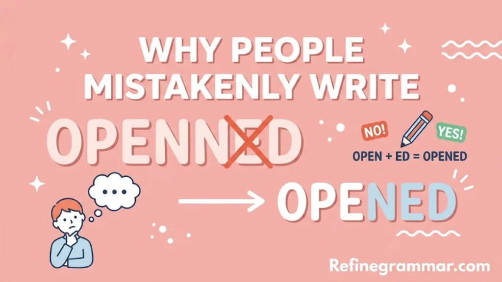 Why People Mistakenly Write Openned