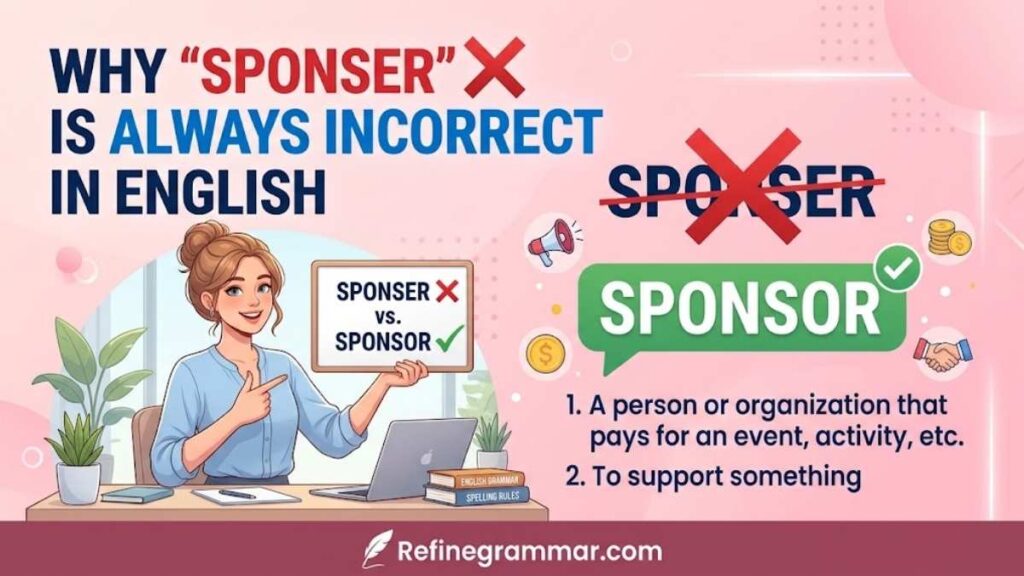 Why “Sponser” Is Always Incorrect in English