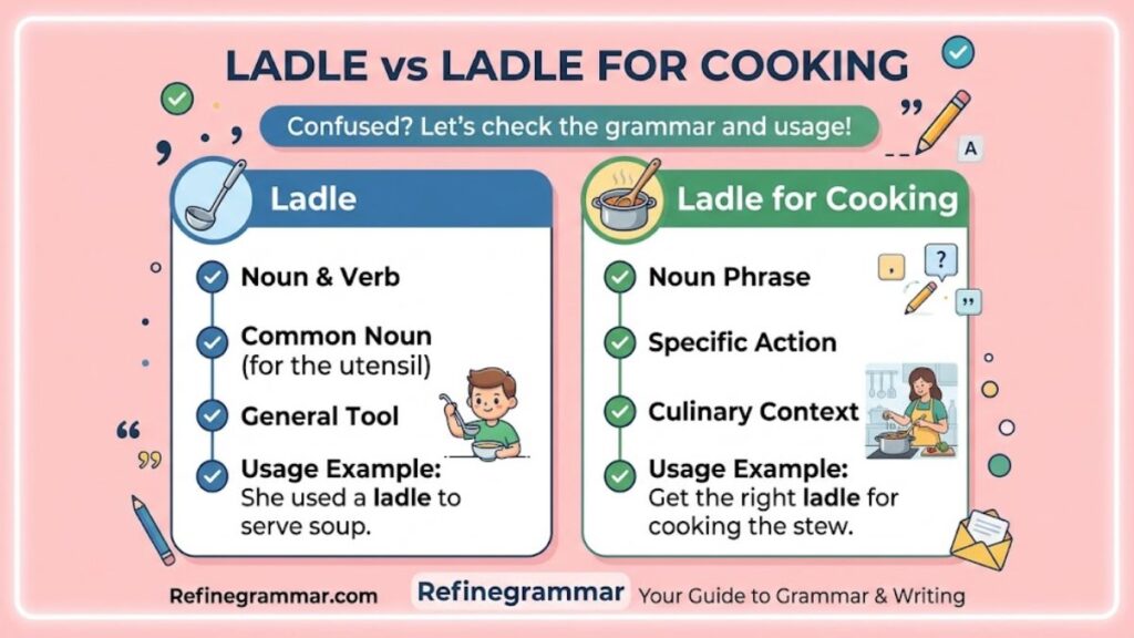 ladle vs ladle for cooking