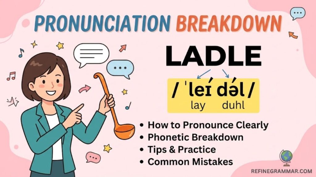 pronunciation breakdown ladle pronunciation explained clearly