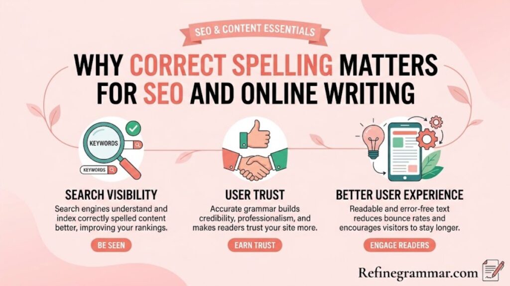 why correct spelling matters for seo and online writing
