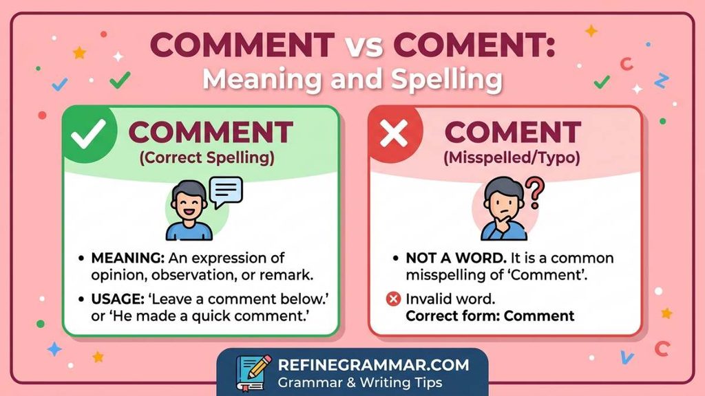 Comment vs Coment