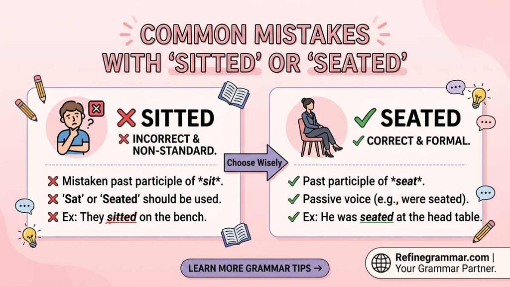 Common Mistakes With Sitted or Seated