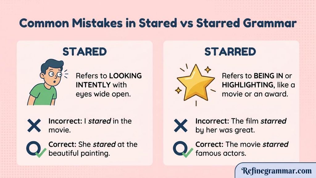 Stared vs Starred