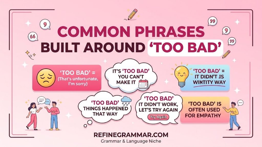 To Bad vs Too Bad