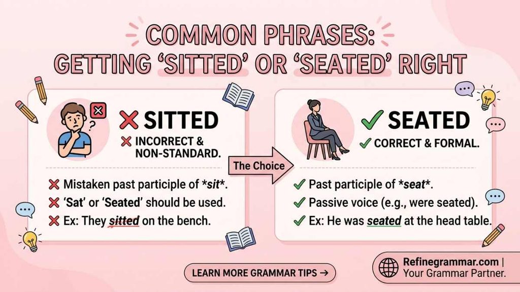 Common Phrases: Getting Sitted or Seated Right