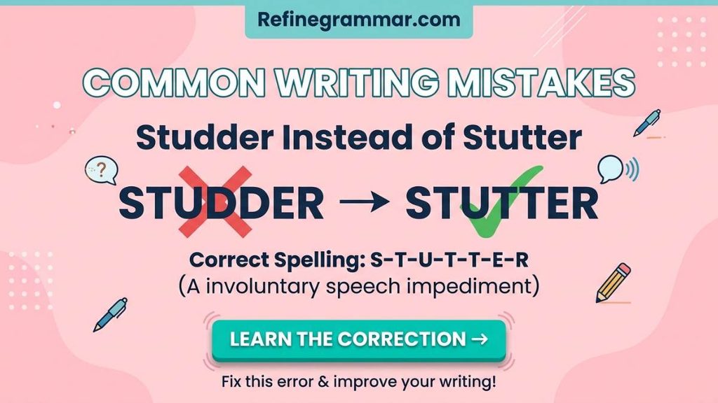 Studder vs Stutter