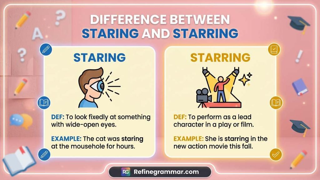 Difference Between Staring and Starring