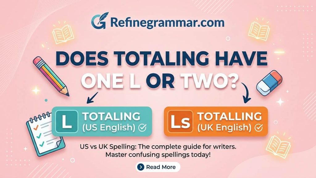 Totalling vs Totaling