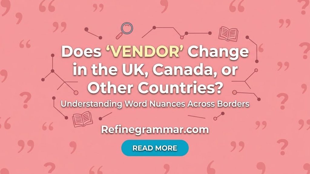 Vender or Vendor
