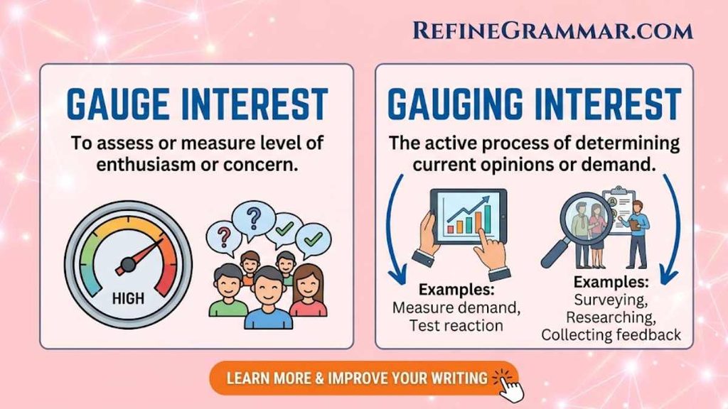 Gauging Interest vs Gaging Interest