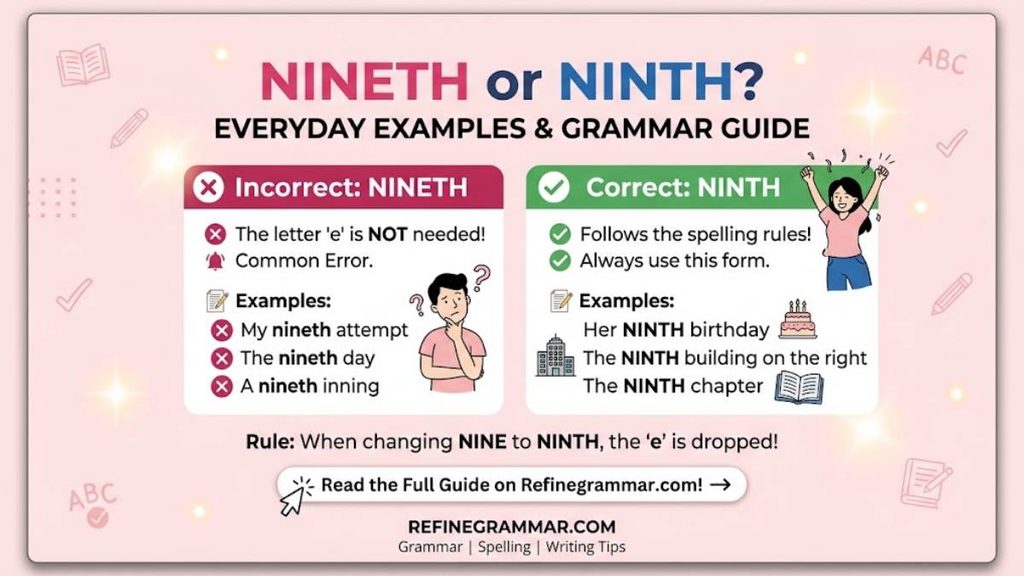 Nineth or Ninth