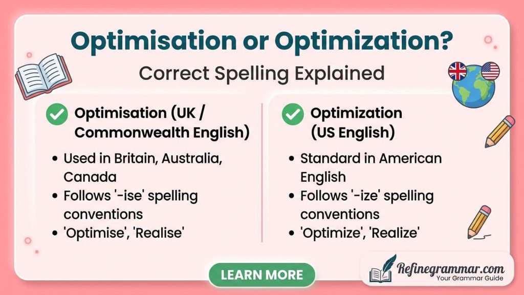 Optimisation or Optimization? Correct Spelling Explained