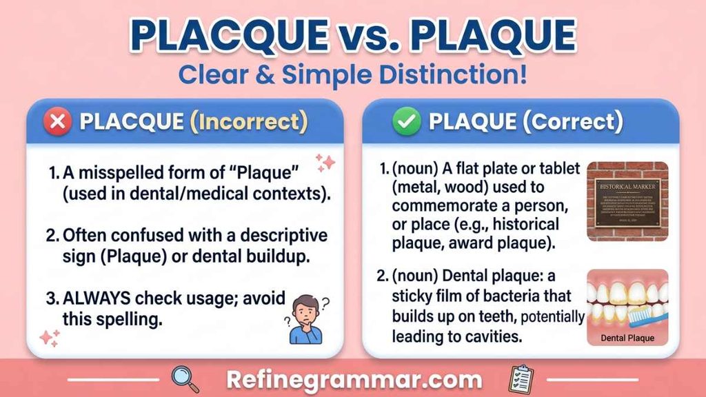 Placque vs Plaque