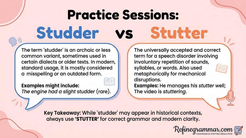 Studder vs Stutter