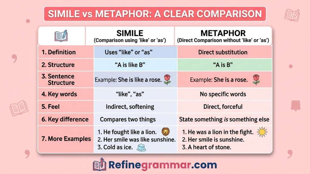Simile vs Metaphor