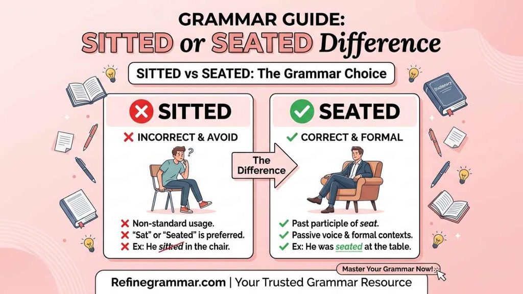 Sitted or Seated Difference