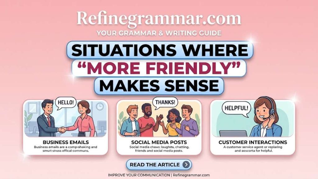 Friendlier vs More Friendly