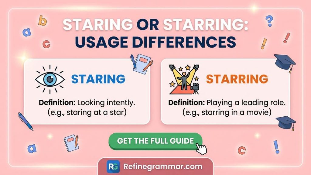 Staring or Starring: Usage Differences