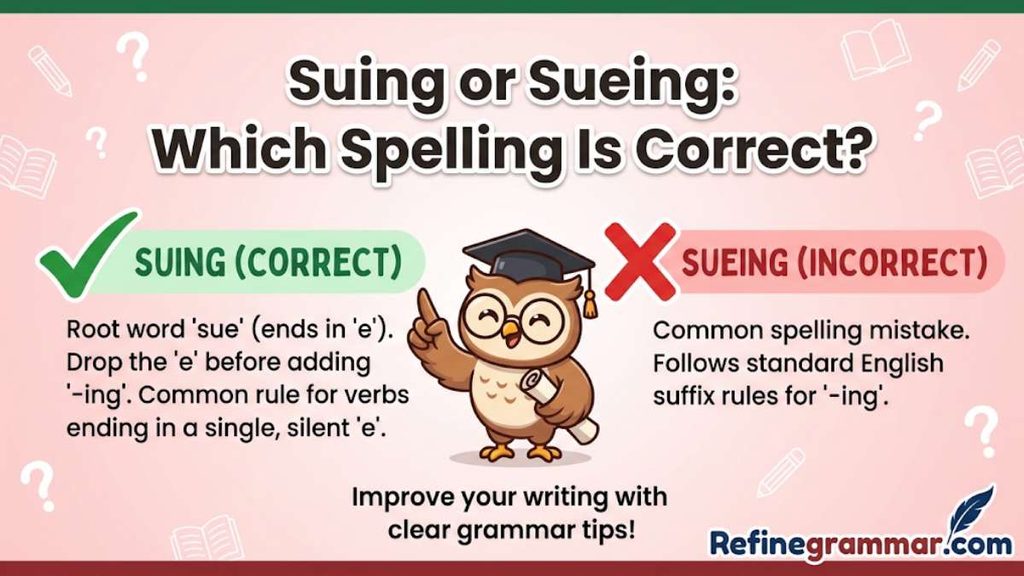 Suing or Sueing