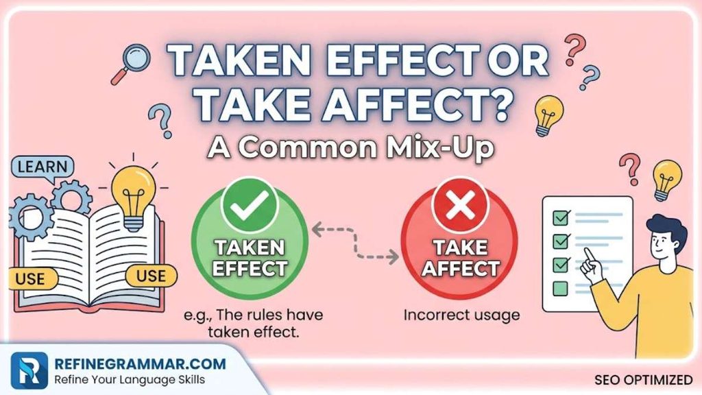 Take Effect or Take Affect