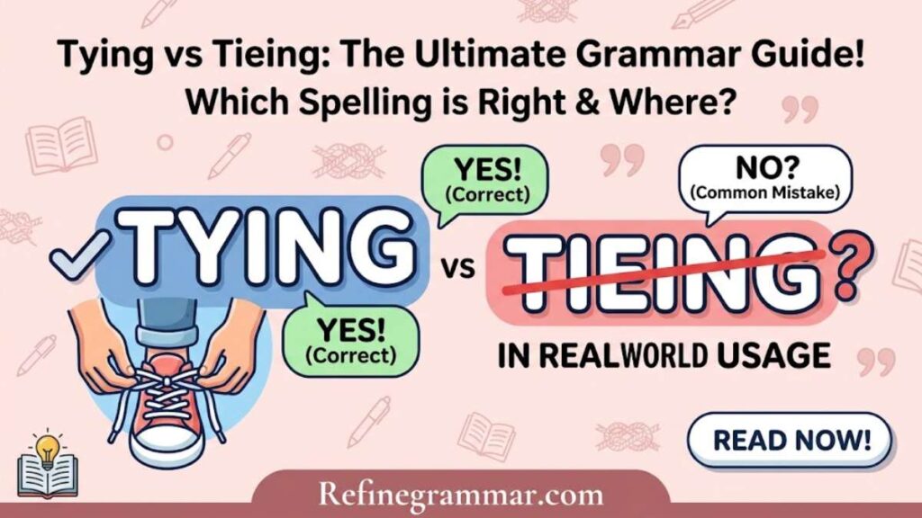Tying vs Tieing
