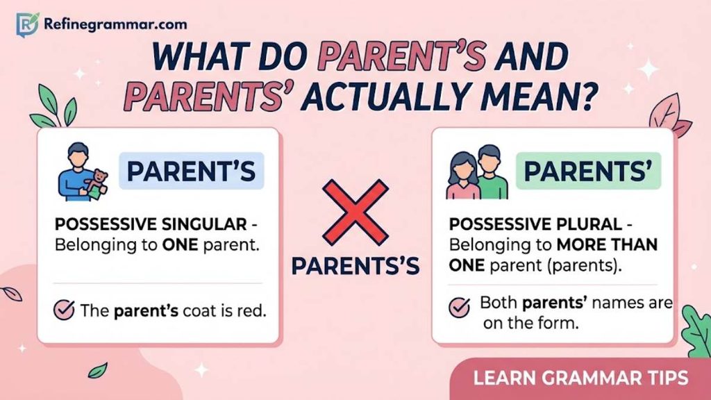 Parent's vs Parents'