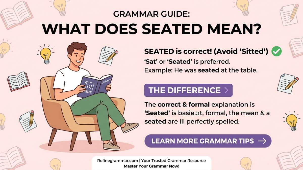 What Does Seated Mean