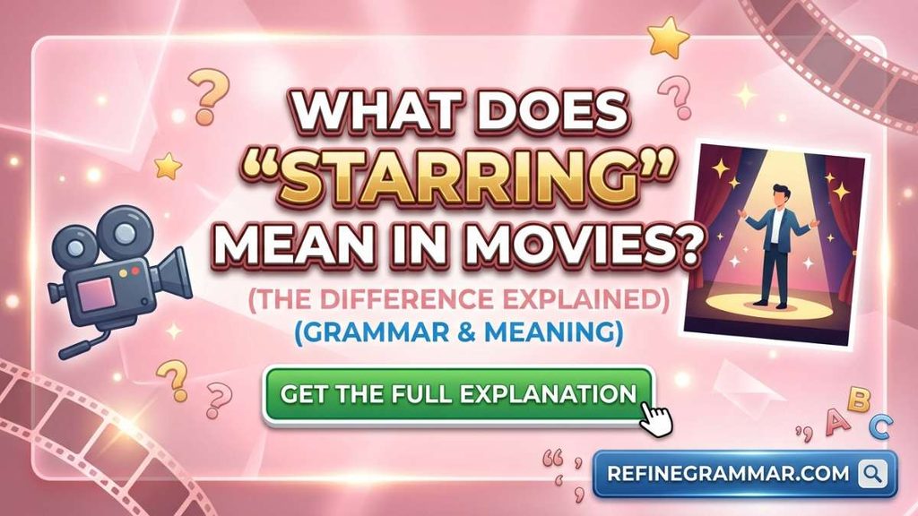 What Does “Starring” Mean in Movies and Films?