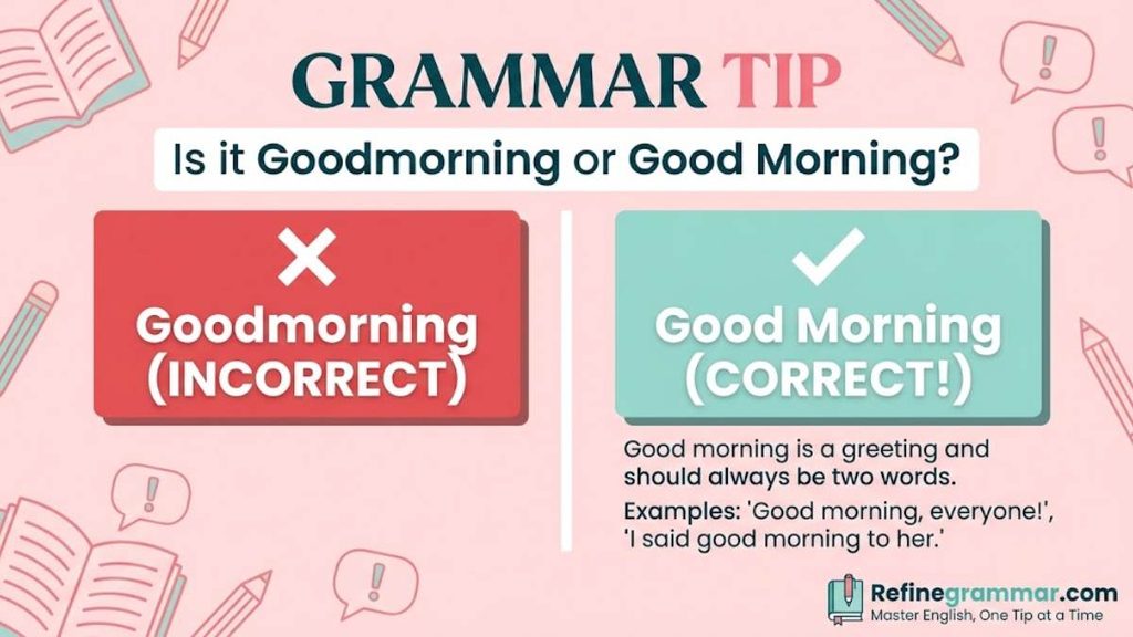 Goodmorning or Good Morning