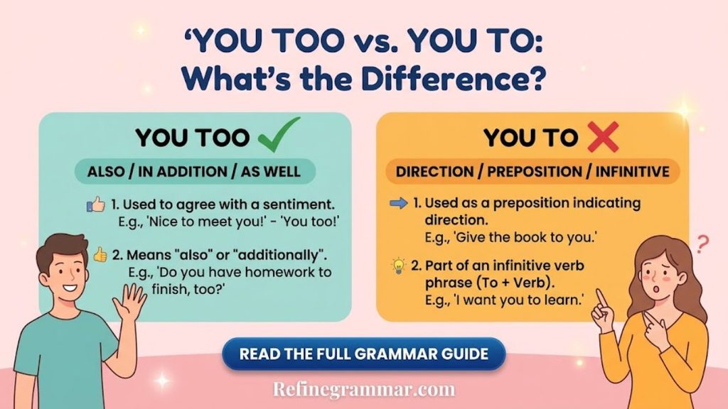 You Too or You To