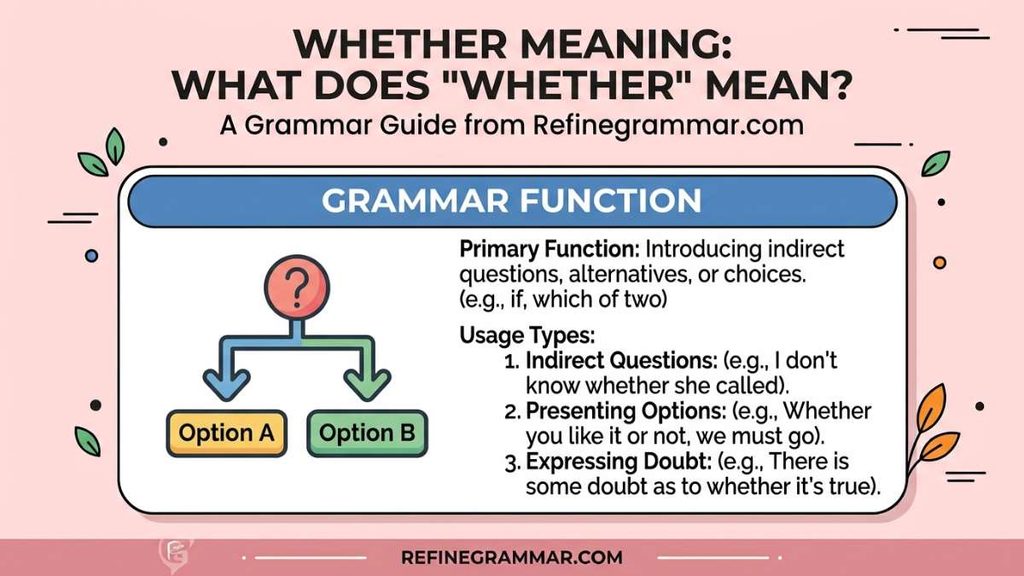 Whether Meaning: What Does "Whether" Mean