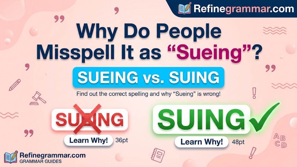 Suing or Sueing